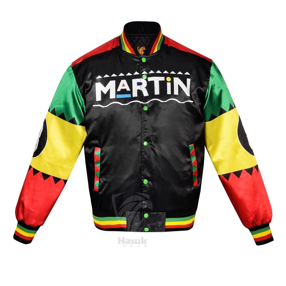 90s MARTIN INTRO 8BALL SATIN JACKET CLASSIC STYLE VARSITY JACKET