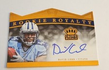 2015 Panini Crown Royale Rookie Royalty David Cobb DieCut Auto /99 Small scratch