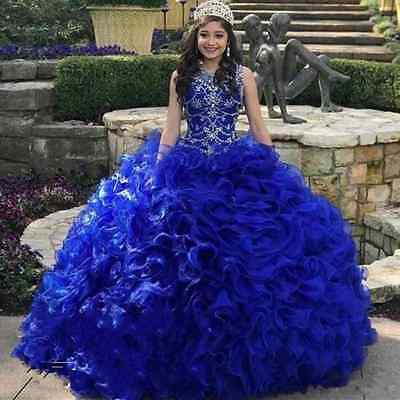 royal blue with gold quinceanera dresses