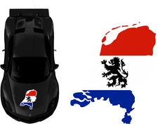 Netherlands sticker flag coat of arms flag hood car flag 44x37cm MHF