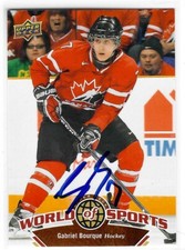 Gabriel Bourque Signed 2010 Upper Deck World Of Sports Card #190