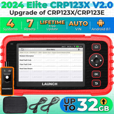 2024 LAUNCH CRP123X V2.0 OBD2 4 Systems Diagnostic Scanner Tool Engine ABS SRS