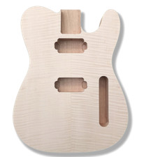 Unfinished Electric Guitar BodySolid Wood Mahogany HH Pickup Flame Maple Veneer