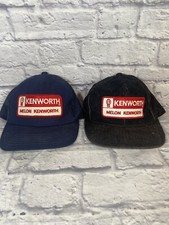2 Vintage Kenworth Melon Snapback Patch Hat Tonkin Made In USA Corduroy