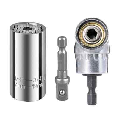 Socket Grip Ratchet Wrench Power Drill Adapter Right Angle Driver