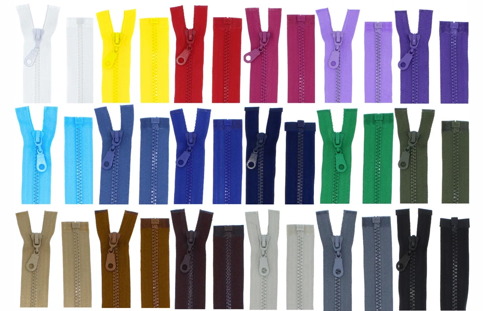 FIM Reißverschluss PZ Plastik Kunststoff-Reissverschlüsse Plaste Krampe teilbar 5mm