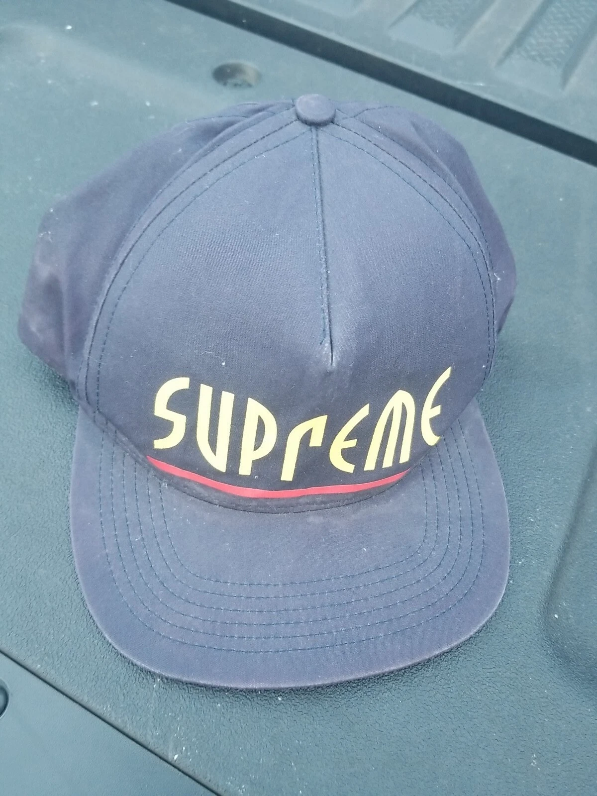 Supreme Hat Cap Navy Blue Made USA One Size