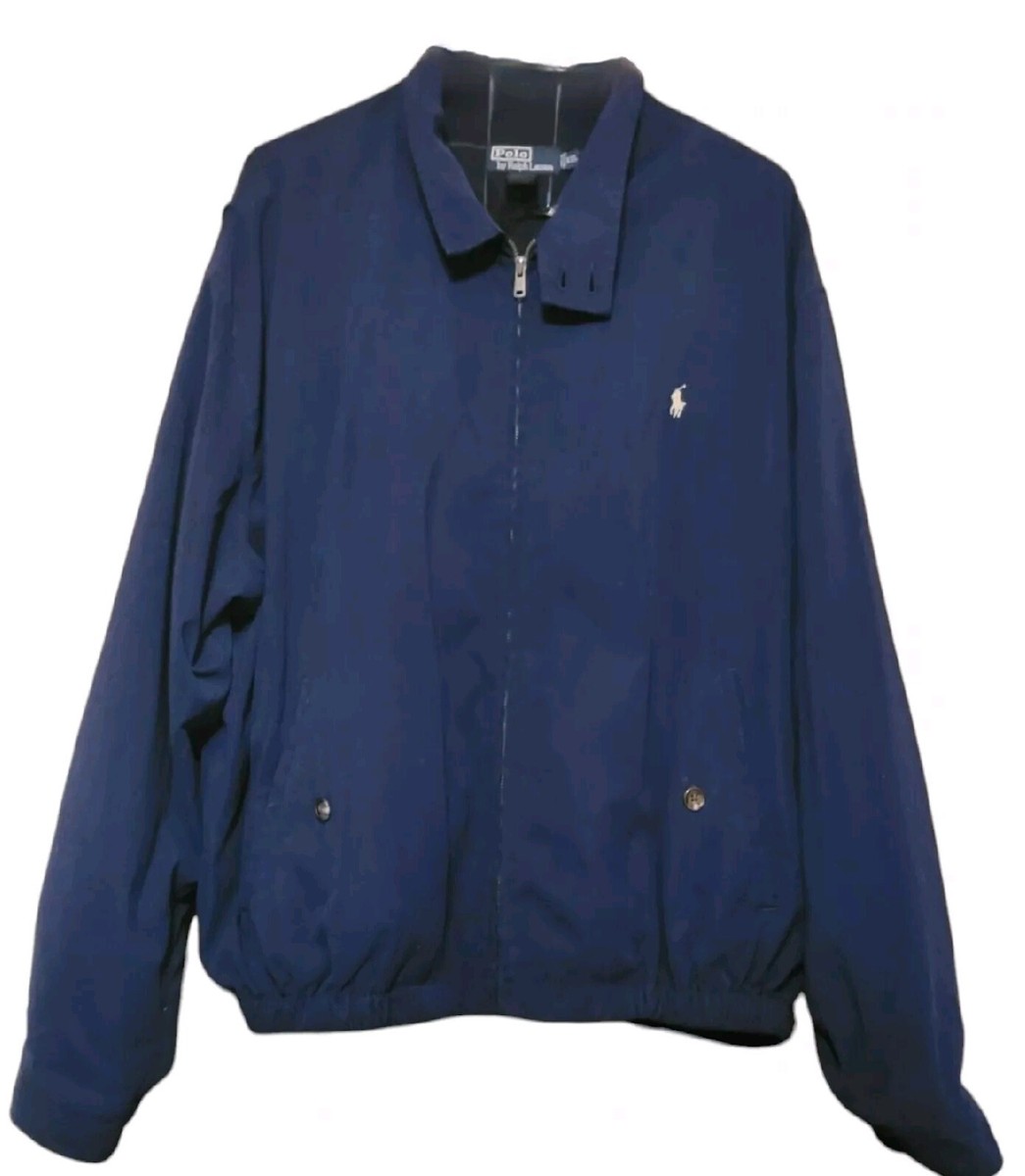 Vintage Polo Ralph Lauren Jacket Mens Navy Zip Golf Preppy