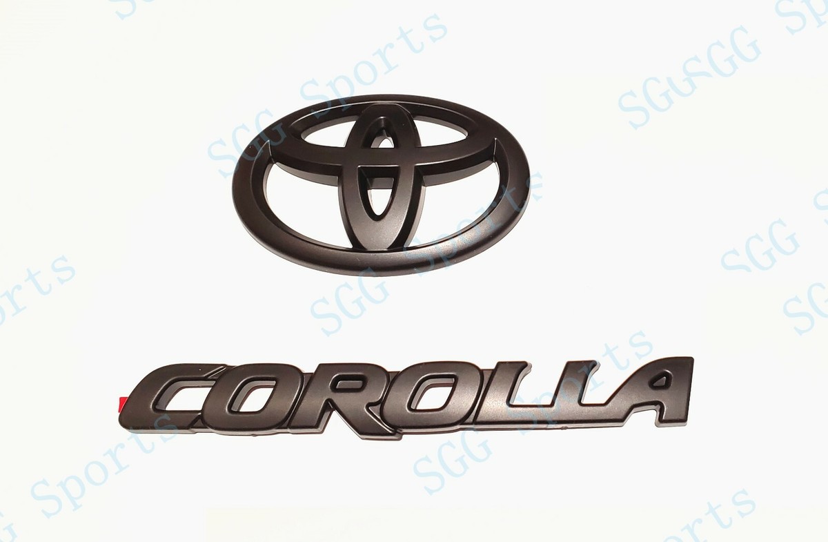 Matte Black OVERLAY EMBLEM Fit 2020-2025 TOYOTA COROLLA Sedan SE 
