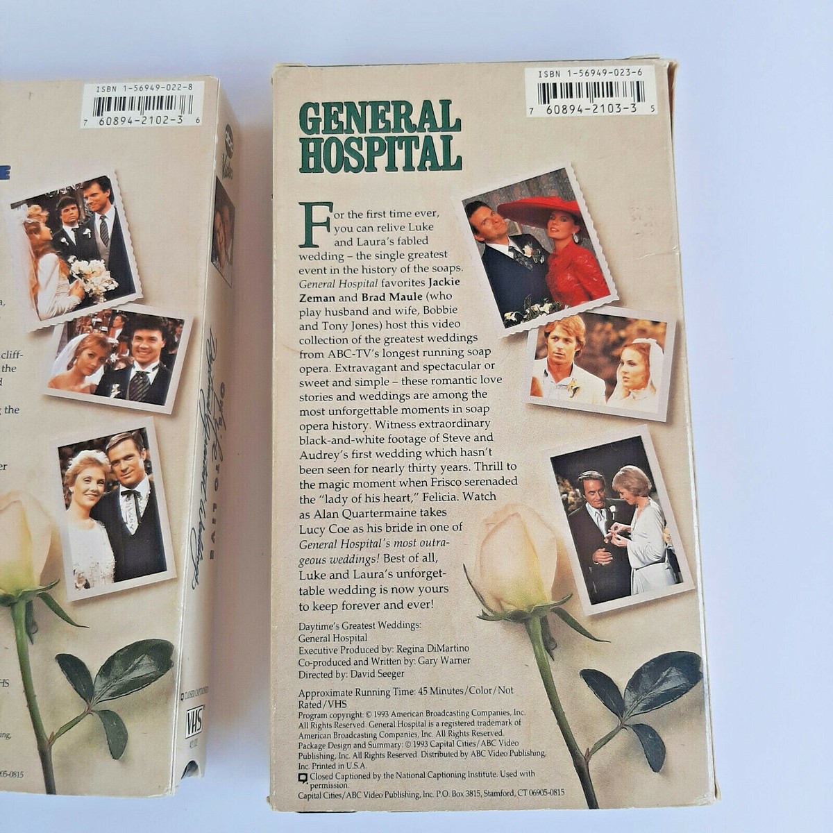 その他 General Hospital Weddings [VHS] Vintage General Hospital Luke & Laura Volume 1 & Daytime