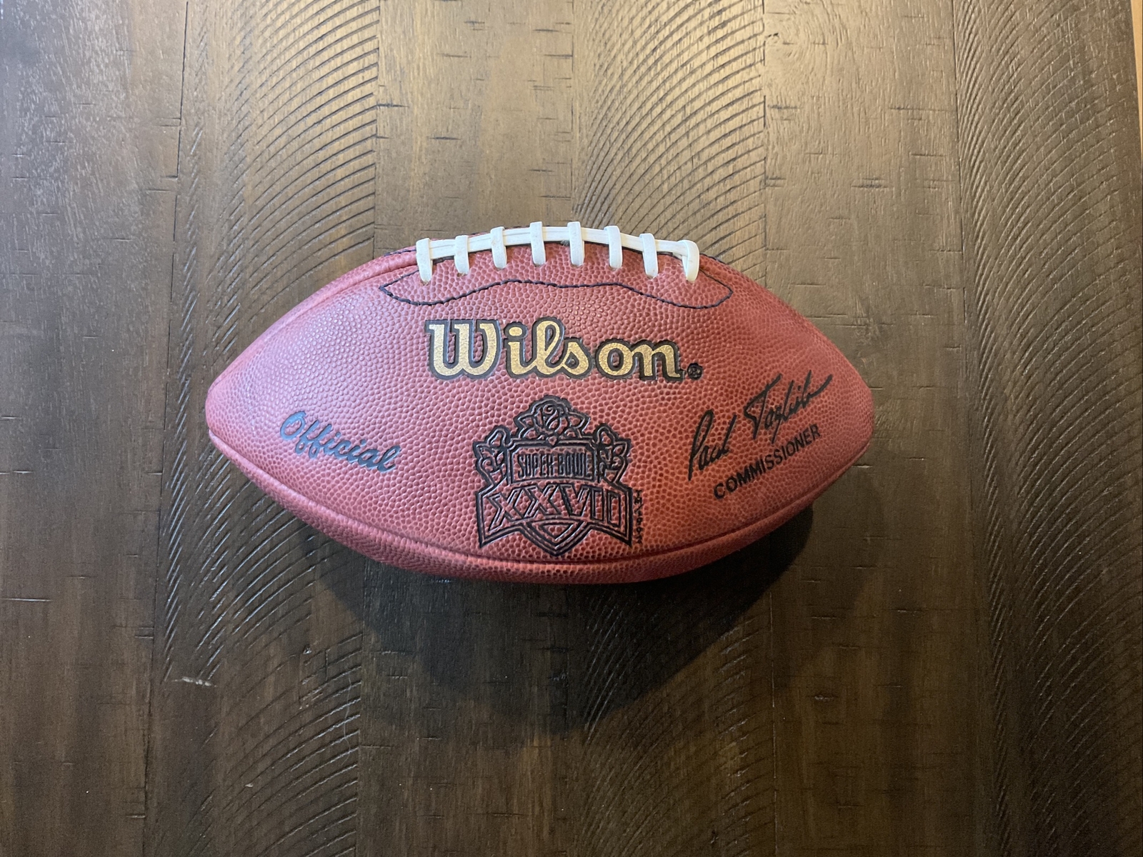 Super Bowl XXVII Game Ball Cowboys VS. Bills January 31, 1993.