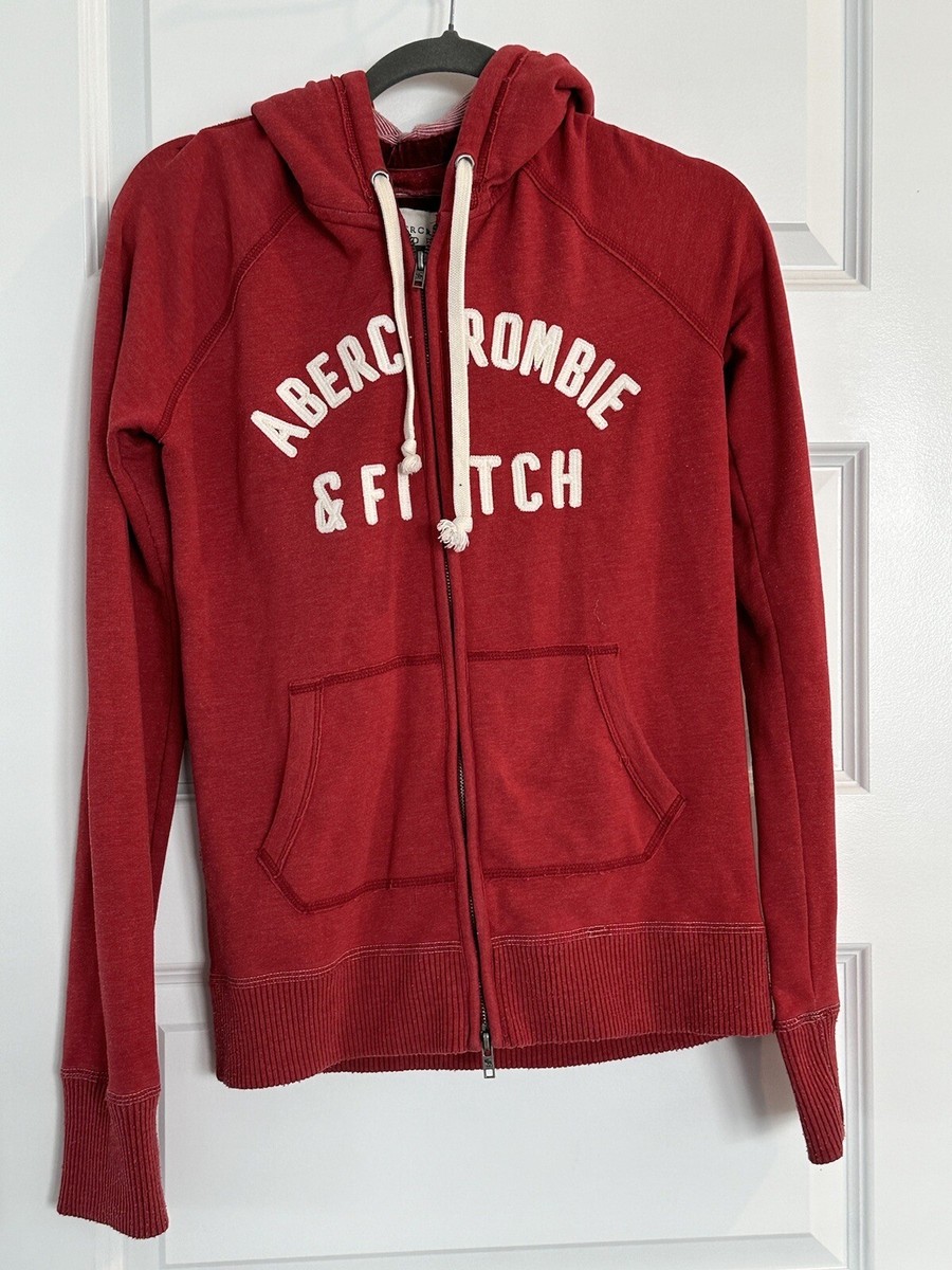 Abercrombie & Fitch Authentic Vintage Red Hoodie Size Large | eBay
