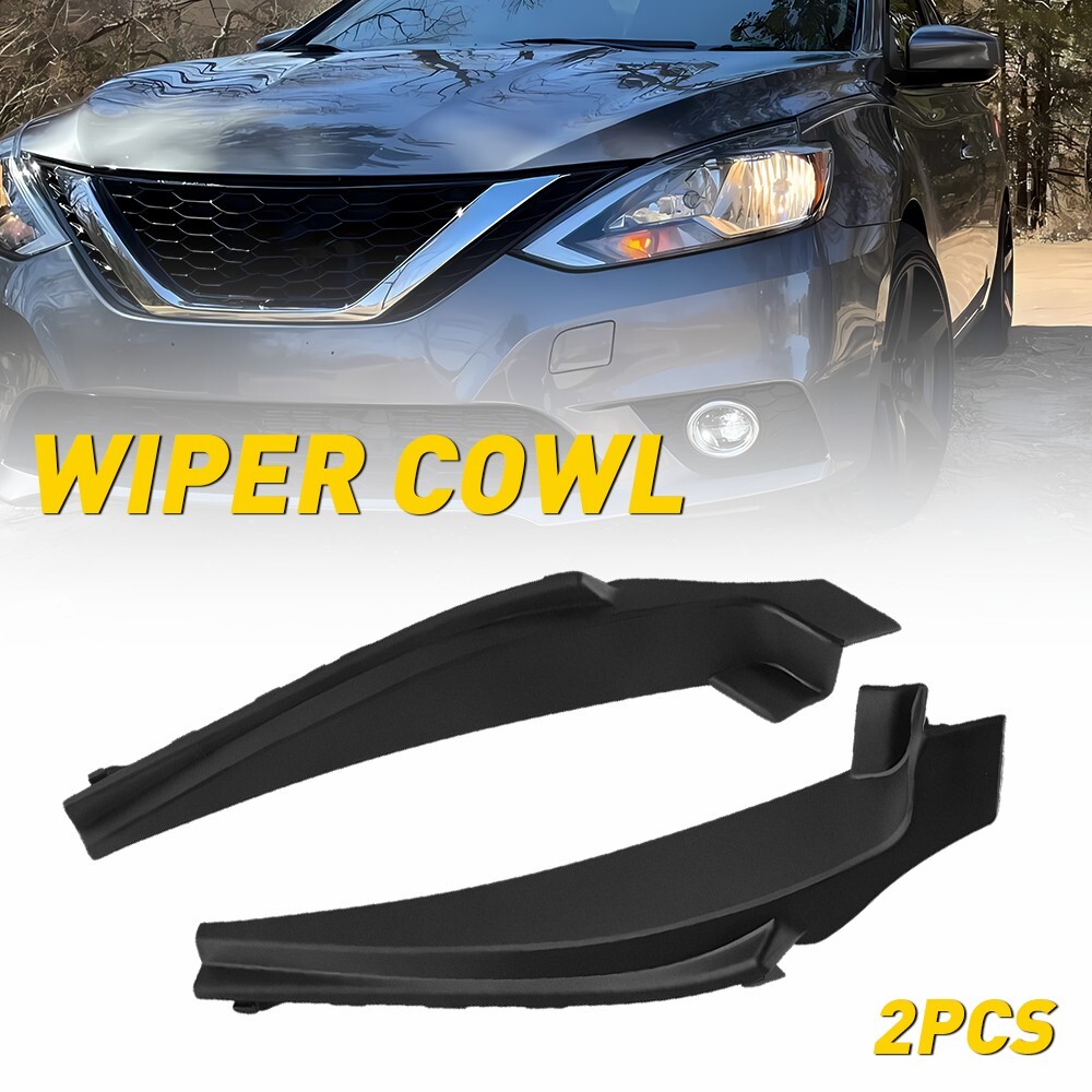 New Front Wiper Cowl Extension Cover for 2013-2019 Nissan Sentra Pair