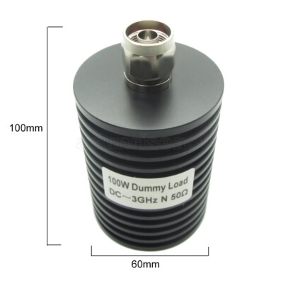 RF Coaxial Dummy Load Resistor N Type Male Plug Connector 100W 50Ω DC-3GHz