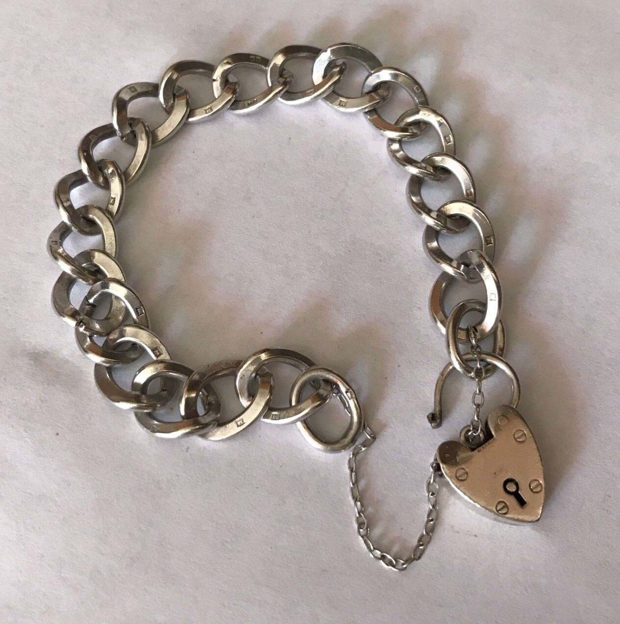 Hallmarked Sterling Silver 925 Solid Flat Links C… - image 12