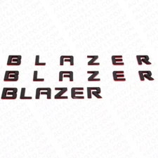 3Pc 2019-2023 Blazer Door Tailgate Emblem Letters Badge 84188531 Red Black