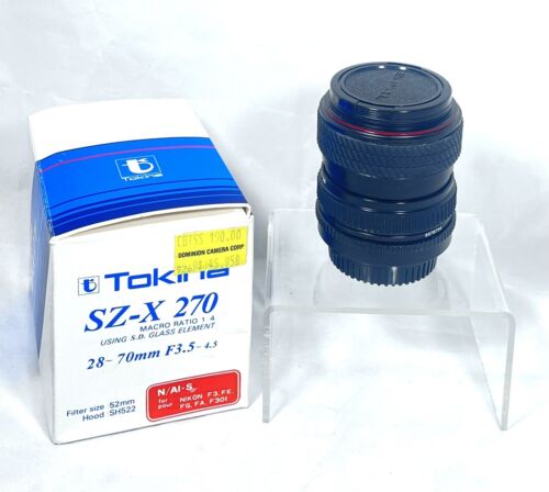 Vintage Tokina SZ-X 270 SD MF 28-70mm F3.5-4.5 Lens 28-70mm 52 Japan  Box - Photo 1 sur 10