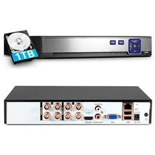 16 Channel Security Camera System DVR Recorder Surveillance 4pcs 5MP Cameras APP