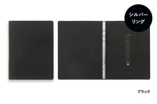 PLOTTER 5012 6-hole ring 11mm Leather Binder Liscio A5 size Black NEW JAPAN