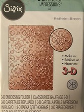 Sizzix 3D A6 embossing folder- ornamental motif by Kathrin Breen- medallions