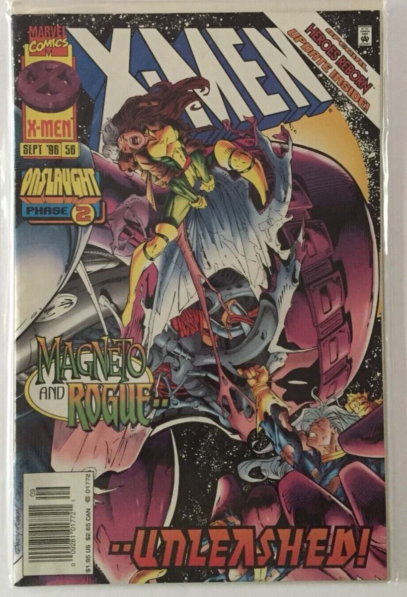 X - MEN # 56 Onslaught Phase 2, Magneto and Rogue Unleashed