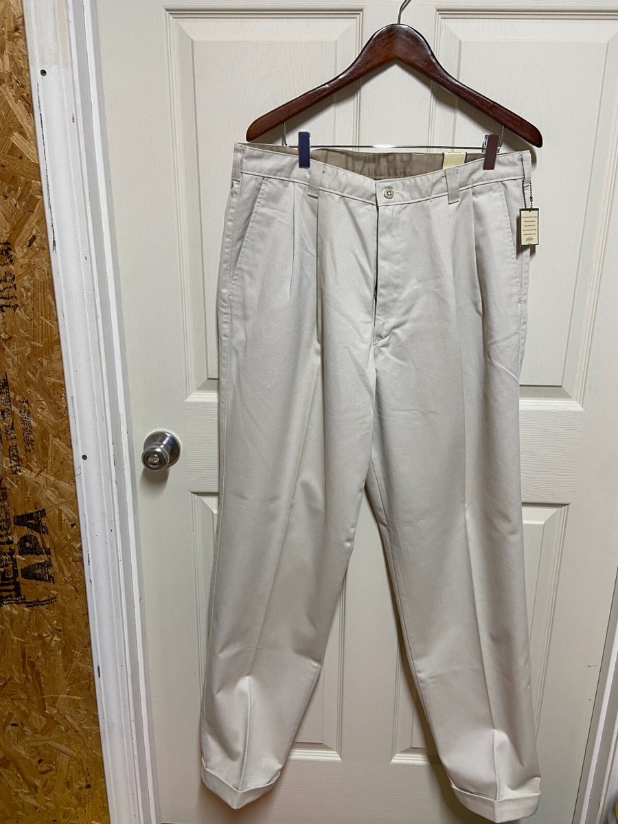 St. Johns Bay Khaki 38x34 Pants Vintage Casual Relaxed Fit Easy