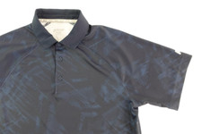 Prince NEW Navy Blue Printed Fashion UPF 30 Stretch Mens Small Tennis Polo Shirt