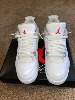 Air Jordan 4 IV (GS) Rare Authentic Retro White Oreo DJ4699-100 Sz 7Y