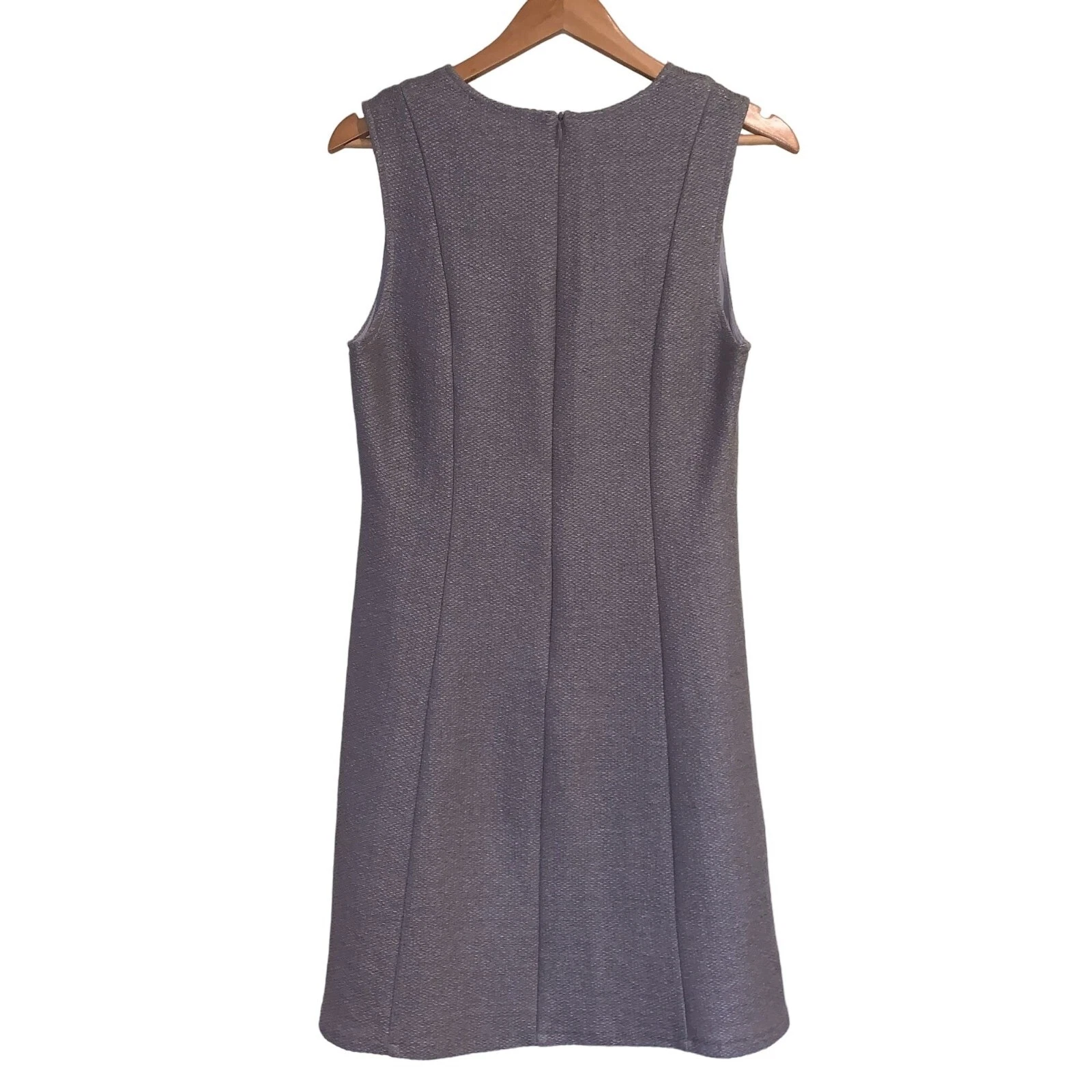 VETEMENTS Abito donna Kenneth Cole New York M scollo a V rafia linea A skater nuovo con etichette KC7895