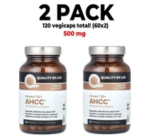 Quality of Life, 2 PACK, Kinoko 50+ AHCC with Sterilized Probiotics, 60 Vegicaps