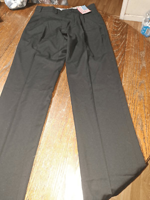 New 33'' Waist Bonacci Roberto Black Wool Pleated Suit Dress Tuxedo Pants NWT