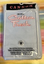 New Cannon Cotton Fresh pillowcases standard light blue package of 2