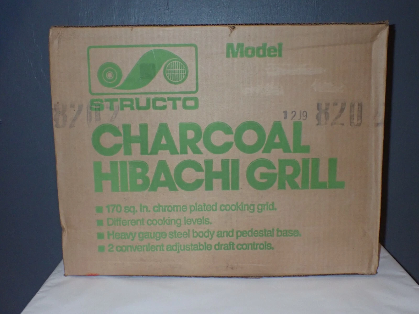 Vintage Structo Charcoal Hibachi Grill NOS NEW Never Used