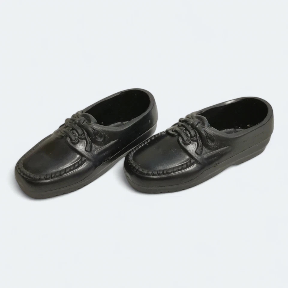 ZAPATOS MOCASINES NEGROS ESCALA 1/6 Accesorios para figura de acción de 12" muñeca masculina KEN Foto 4 de 4