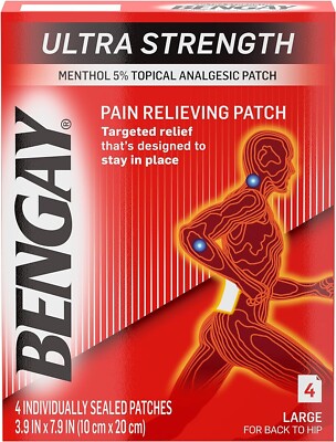 BENGAY PATCH ULTRA STRENGTH LARGE 4CT   menthol TOPICAL ADH. PATCH 5 %