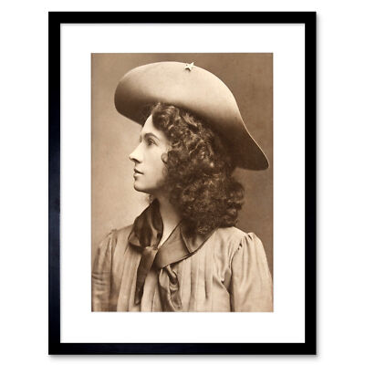 Foto Sharp Shooter Wilder Westen Buffalo Bill Annie Oakley gerahmter Druck 12x16 Zoll
