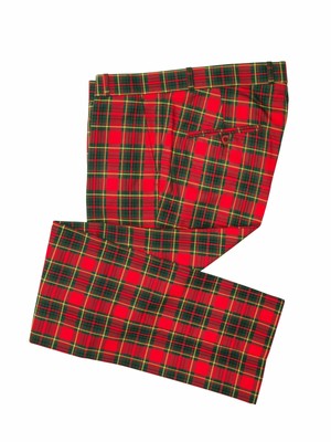 Men's Sta-Pressed Red Tartan Pants 