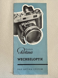 Kodak Retina Wechseloptik Leporello Broschüre 12 Seiten von 5.57