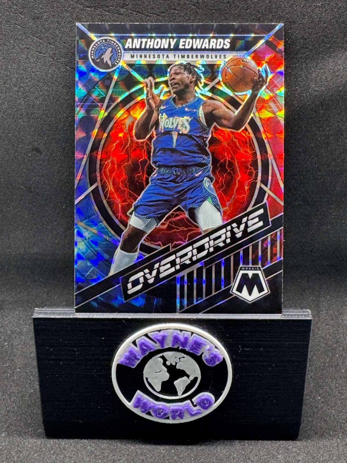 ANTHONY EDWARDS 2021-22 Panini Mosaic OVERDRIVE PRIZM #7 Timberwolves