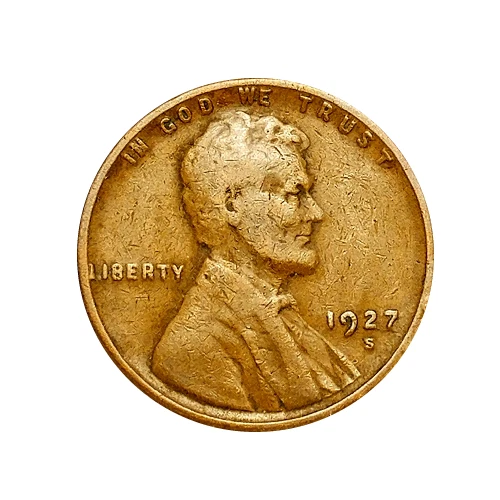 1927-S Lincoln Wheat Penny Cent - G/VG Good Or Better Very Nice