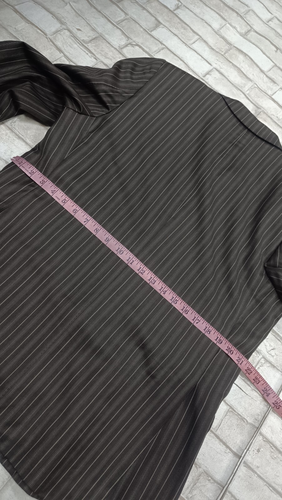 Patrick Hellmann Wool Suit, brown striped men's s… - image 7