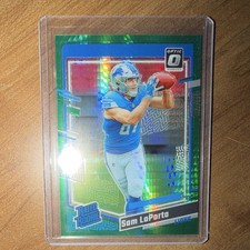 2023 Panini Donruss Optic Sam LaPorta #237 Rated Rookie Green Prizm Lions NFL
