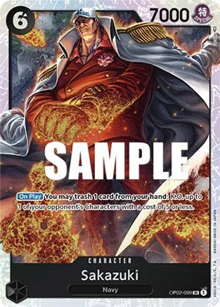 NM-Mint, English One Piece Sakazuki - OP02-099 - SR - Foil Paramount War OP02 On