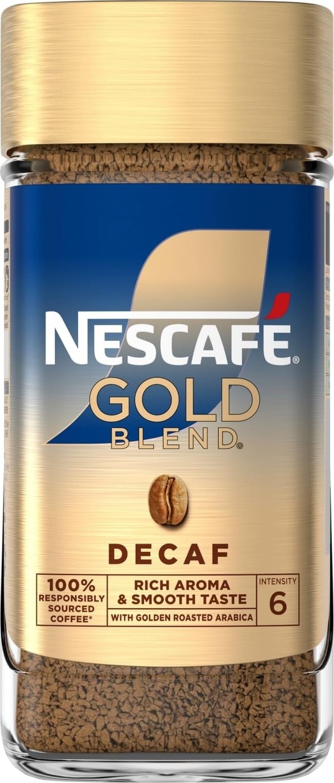 Nescafé Gold Blend Decaf Instant Coffee 190g | Pack of 1 | Rich aroma and smooth taste; golden roasted Arabica; intensity 6; decaffeinated coffee - Image 3