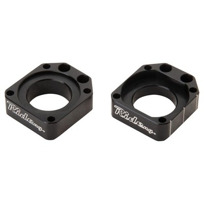 Ride Engineering Reversable Billet Axle Blocks Black For Kawasaki KX450F 2006