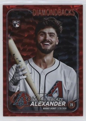 2024 Topps Update Debut Red Crackle Foilboard /199 Blaze Alexander Rookie RC q2x
