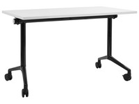 Schreibtisch Weiß / Schwarz 120X60 Cm Klappbar Mit Rollen Modern Cavi