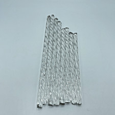 8 Vintage Swirl Twisted Clear Glass Rods/Bars Assorted Sizes Flaws -on ends