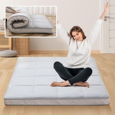MOPHOTO Japanese Floor Mattress Twin Size Gray Futon Sleeping Padded Cushion