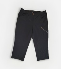 Weekends by Chico's Black Crop/Capri Pants Size M /10 Pockets Lightweight 33x21